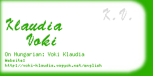 klaudia voki business card